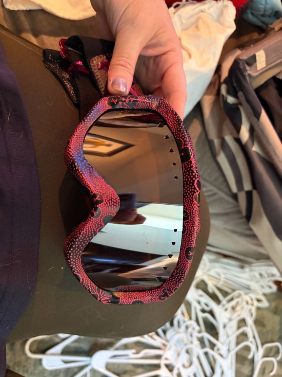 Anon Accessories - Pink Vintage Leather Patterned Women's Snow Goggles with Reflective Lens